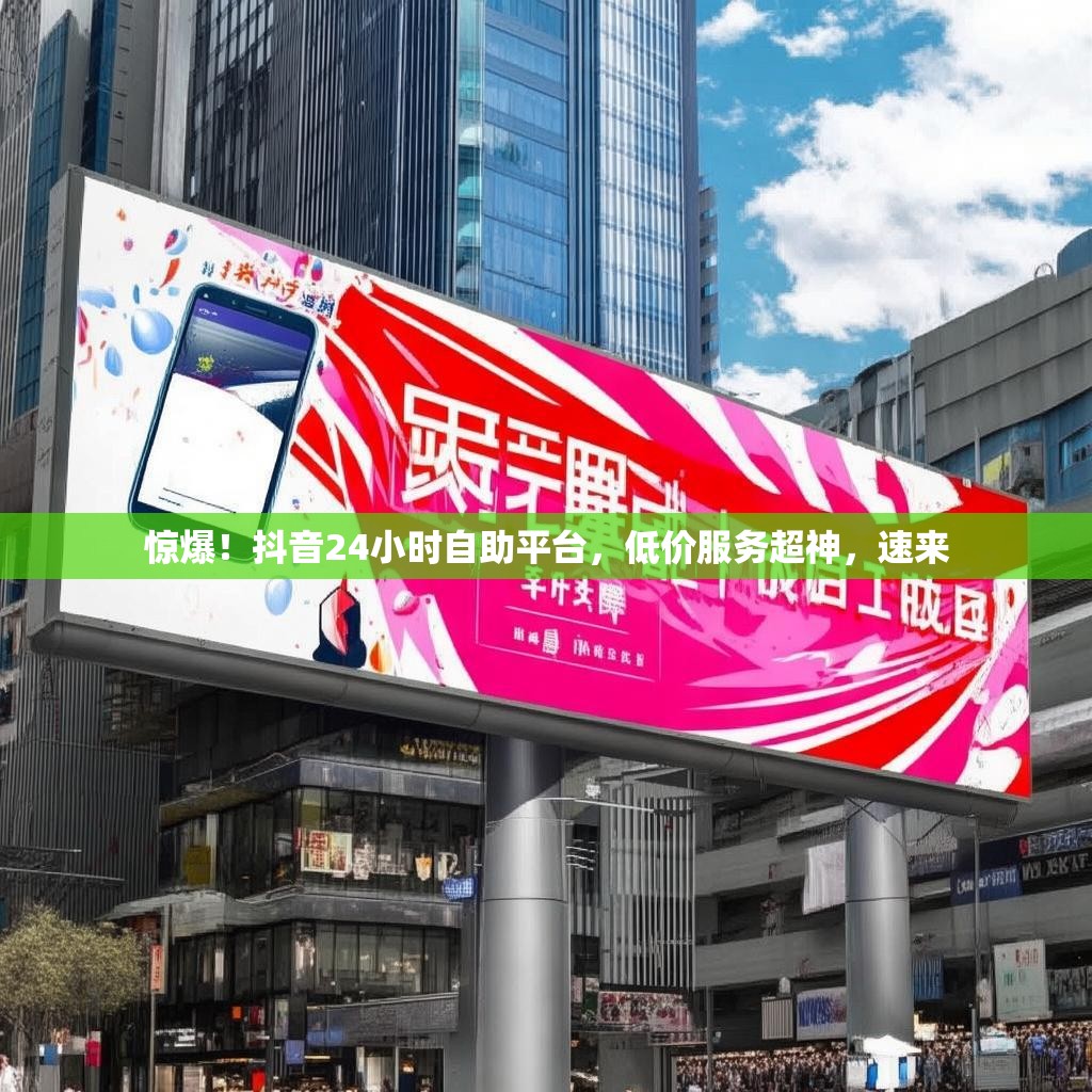 惊爆！抖音24小时自助平台，低价服务超神，速来