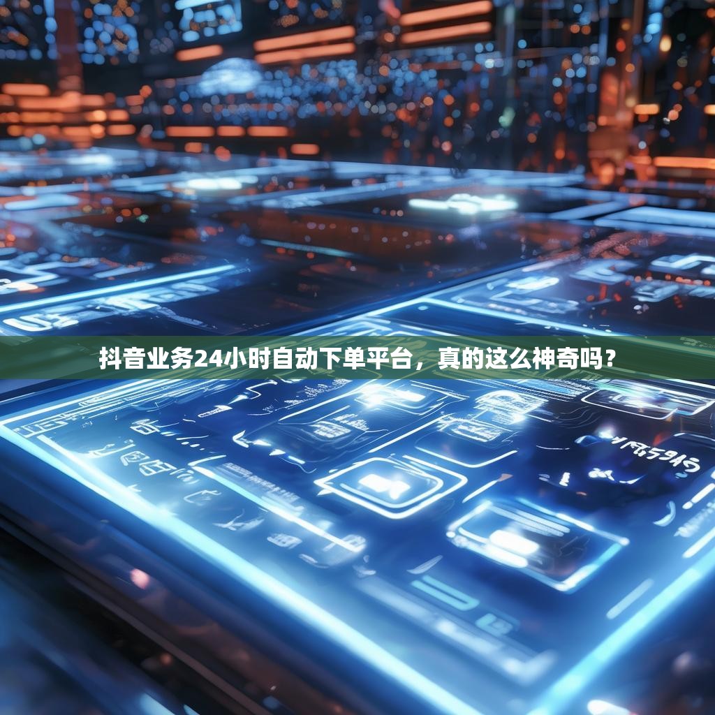 抖音业务24小时自动下单平台，真的这么神奇吗？