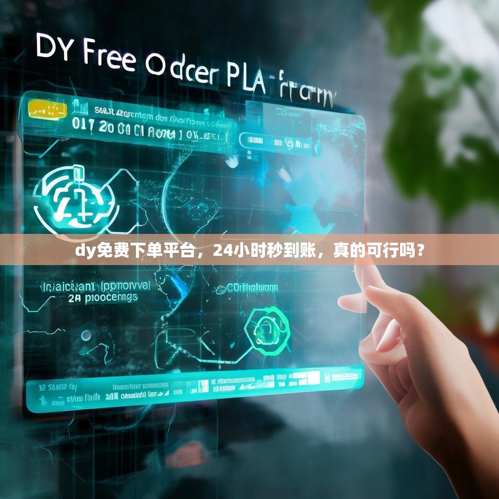 dy免费下单平台，24小时秒到账，真的可行吗？