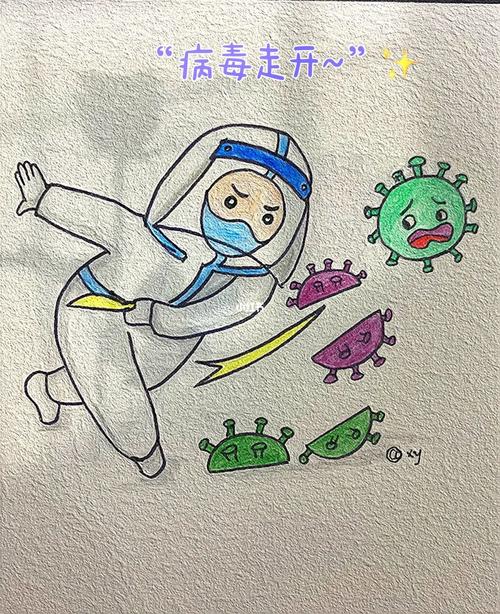 医疗队支援武汉简笔画教程，附抗击疫情儿童画注意事项